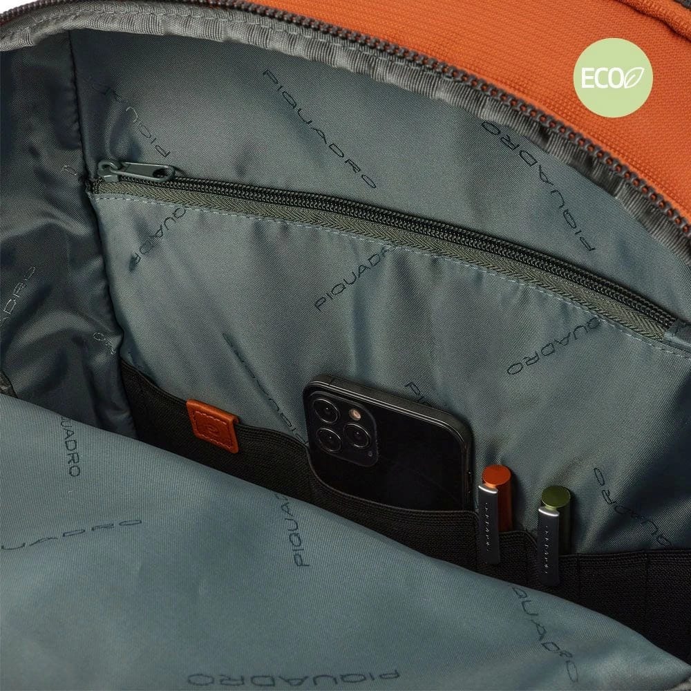 Zaino in Tessuto Riciclato Nero con Porta Pc 14" e iPad PIQUADRO Linea Woody - CA5755S117 - immagine 3