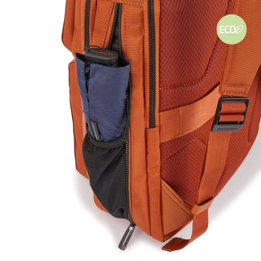Zaino in Tessuto Riciclato Nero con Porta Pc 14" e iPad PIQUADRO Linea Woody - CA5755S117 - immagine 5