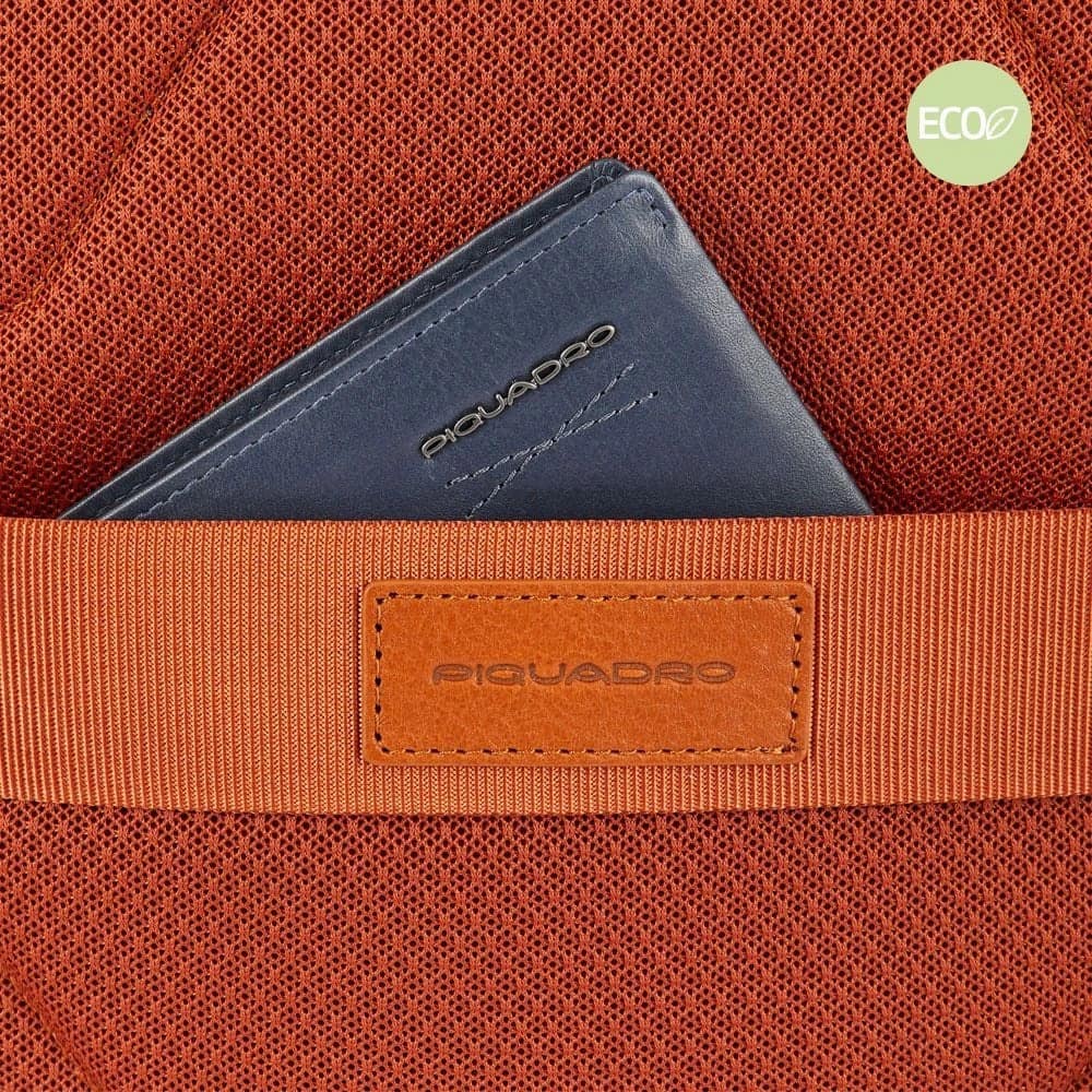 Zaino in Tessuto Riciclato Nero con Porta Pc 14" e iPad PIQUADRO Linea Woody - CA5755S117 - immagine 7