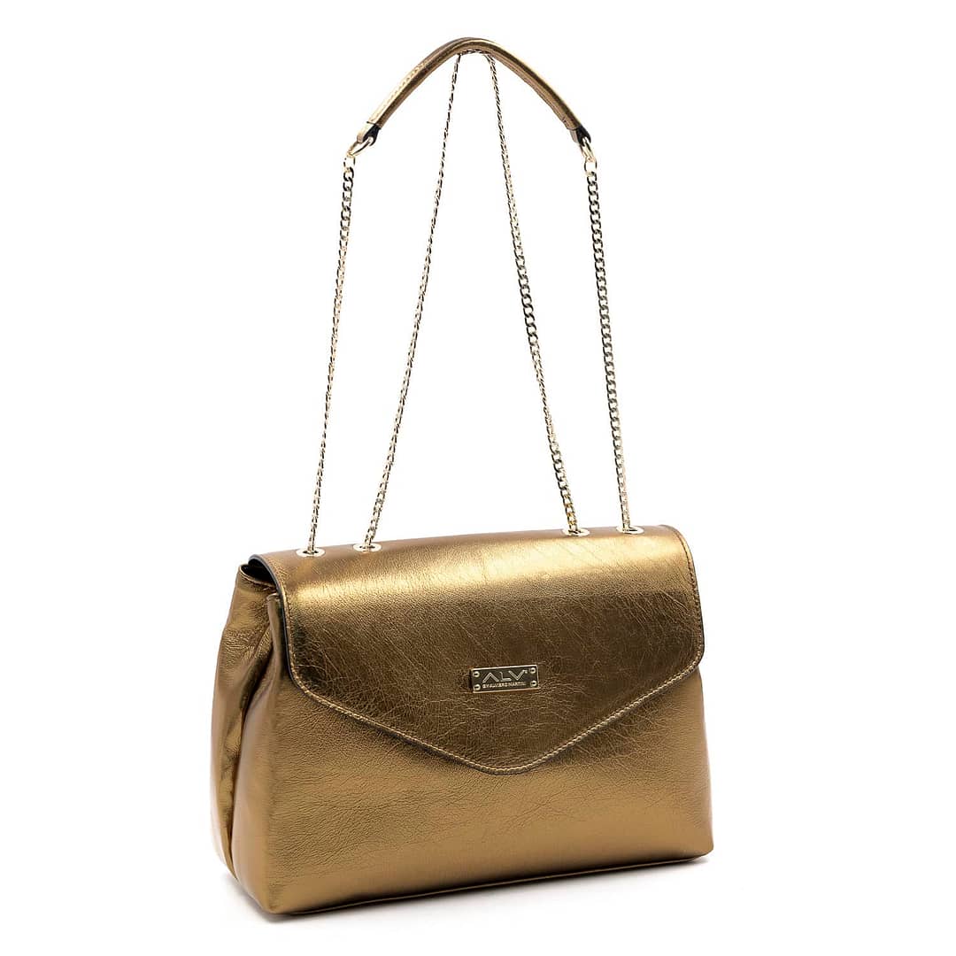 Borsa a tracolla da donna LISCIA ALV by Alviero Martini Bronzo