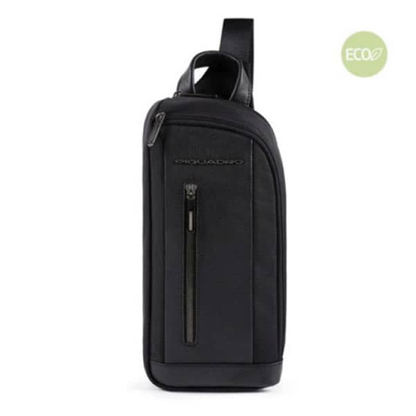 Monospalla porta iPad®mini in tessuto riciclato con protezione anti-frode RFID e tasca per AirPods® - CA5480BR2